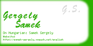 gergely samek business card